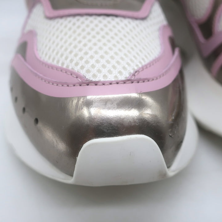 Alexander McQueen Sprint Runner Low-Top Sneakers Pink/Metallic Pewter Size 38