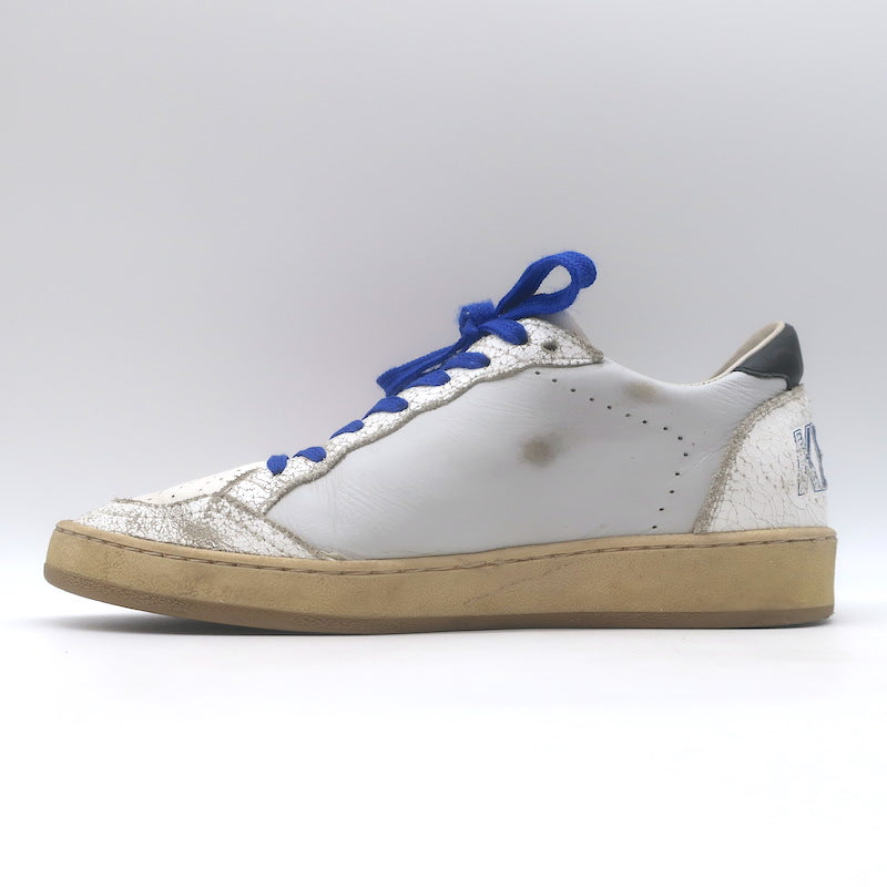 Golden Goose Ball Star Low Top Sneakers White &amp; Neon Pink Leather Size 37