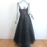 Giambattista Valli Bow-Strap Lace Bustier Gown Black Size 42 NEW