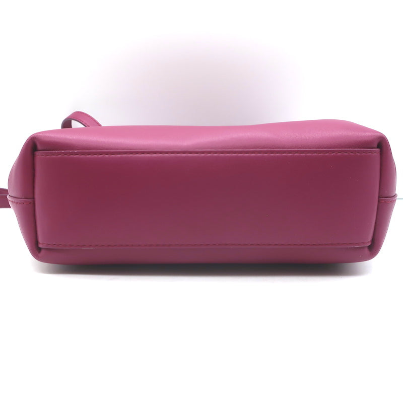 Bottega Veneta Small The Point Triangle Crossbody Bag Magenta Leather
