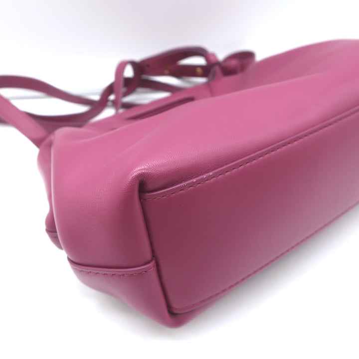 Bottega Veneta Small The Point Triangle Crossbody Bag Magenta Leather