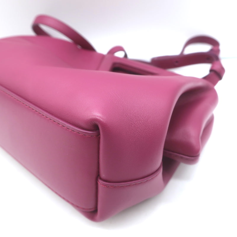 Bottega Veneta Small The Point Triangle Crossbody Bag Magenta Leather