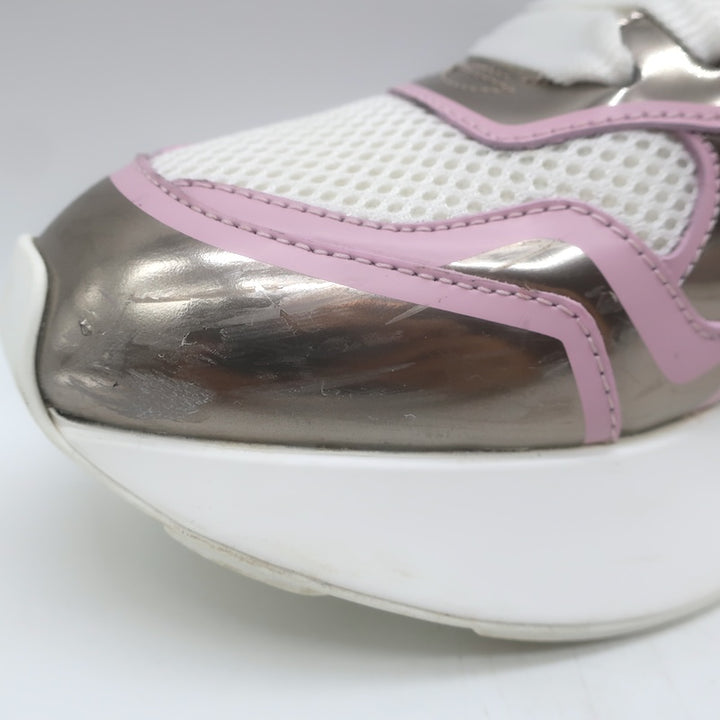 Alexander McQueen Sprint Runner Low-Top Sneakers Pink/Metallic Pewter Size 38