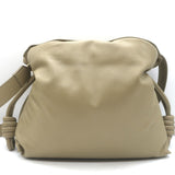 Loewe Flamenco Puffer Clutch Shoulder Bag Clay Leather NEW