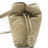 Loewe Flamenco Puffer Clutch Shoulder Bag Clay Leather NEW