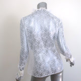 Magda Butrym Aveiro Ruffled Lace Shirt White Size 38 Long Sleeve Top