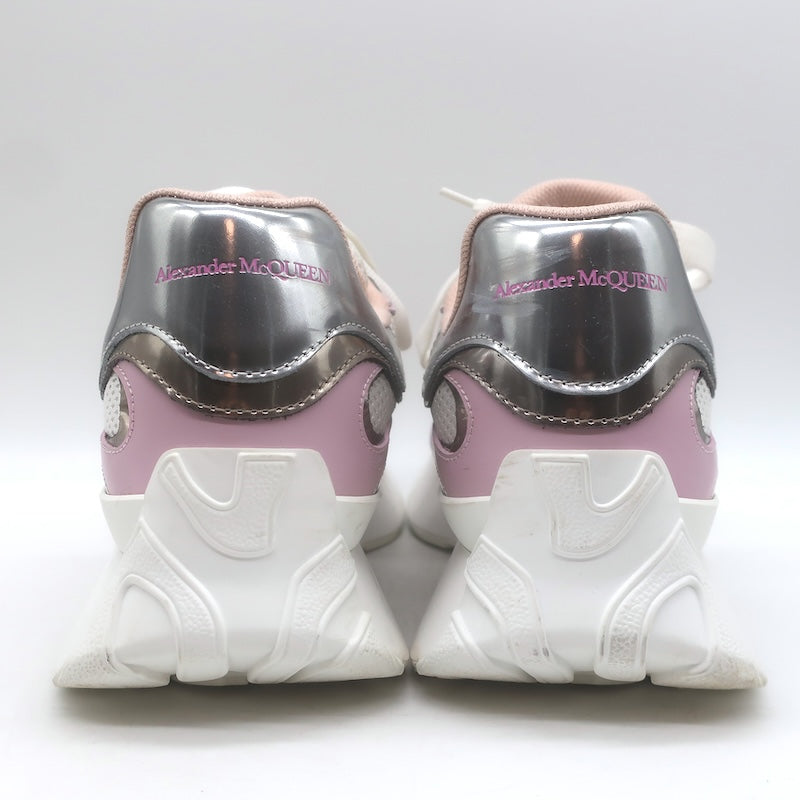 Alexander McQueen Sprint Runner Low-Top Sneakers Pink/Metallic Pewter Size 38