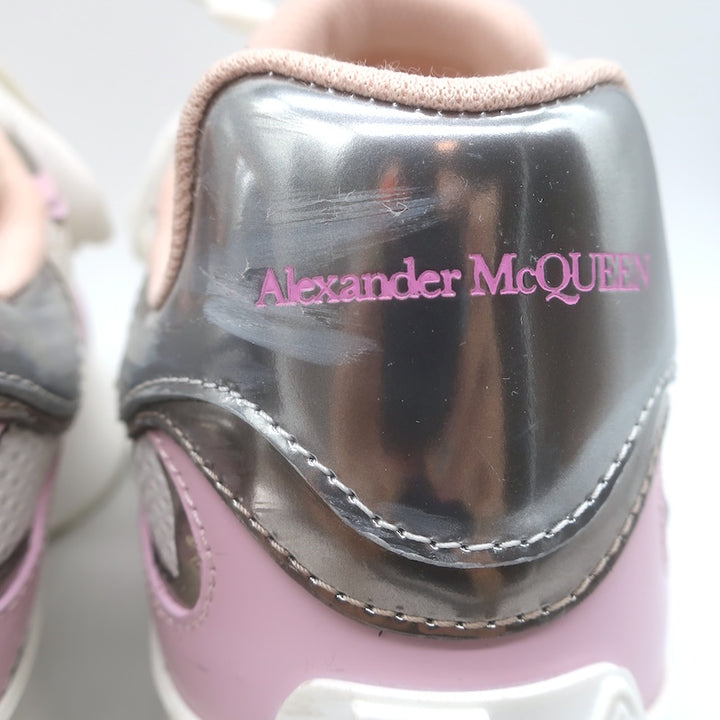 Alexander McQueen Sprint Runner Low-Top Sneakers Pink/Metallic Pewter Size 38
