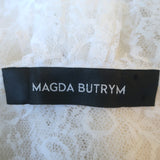 Magda Butrym Aveiro Ruffled Lace Shirt White Size 38 Long Sleeve Top