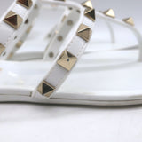 Valentino Rockstud Jelly Sandals White/Gold Size 38