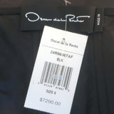 Oscar de la Renta Strapless Ruffled Taffeta Mini Dress Black Silk Size 6 NEW