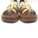 Celine Clea Triomphe Chunky Gladiator Sandals Gold Metallic Leather Size 41