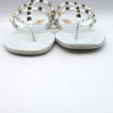 Valentino Rockstud Jelly Sandals White/Gold Size 38