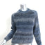 NAADAM Crewneck Raglan Sweater Blue Space Dye Ribbed Knit Size Small