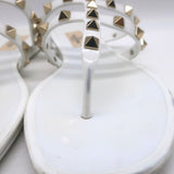 Valentino Rockstud Jelly Sandals White/Gold Size 38