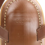 Celine Clea Triomphe Chunky Gladiator Sandals Gold Metallic Leather Size 41