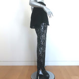 A.W.A.K.E. MODE Basque Layered Lace Flared Pants Black Size 34 NEW