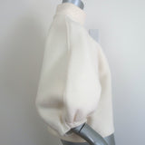 Max Mara Smirne Puff Sleeve Jacket Cream Wool Size 8