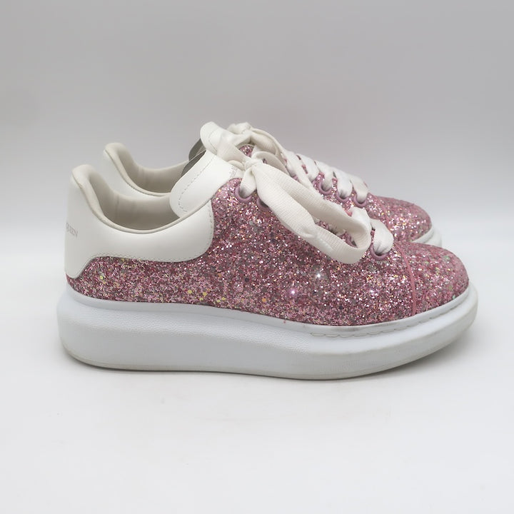 Alexander McQueen Glitter Oversized Sneakers Pink Size 38