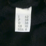 Alberta Ferretti Ruffled Lace-Front Turtleneck Sweater Black Size US 6