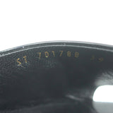 Saint Laurent Jodie Platform Ankle Strap Sandals Black Patent Leather Size 39