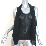Givenchy Draped-Front Tank Top Black Knit Size Medium