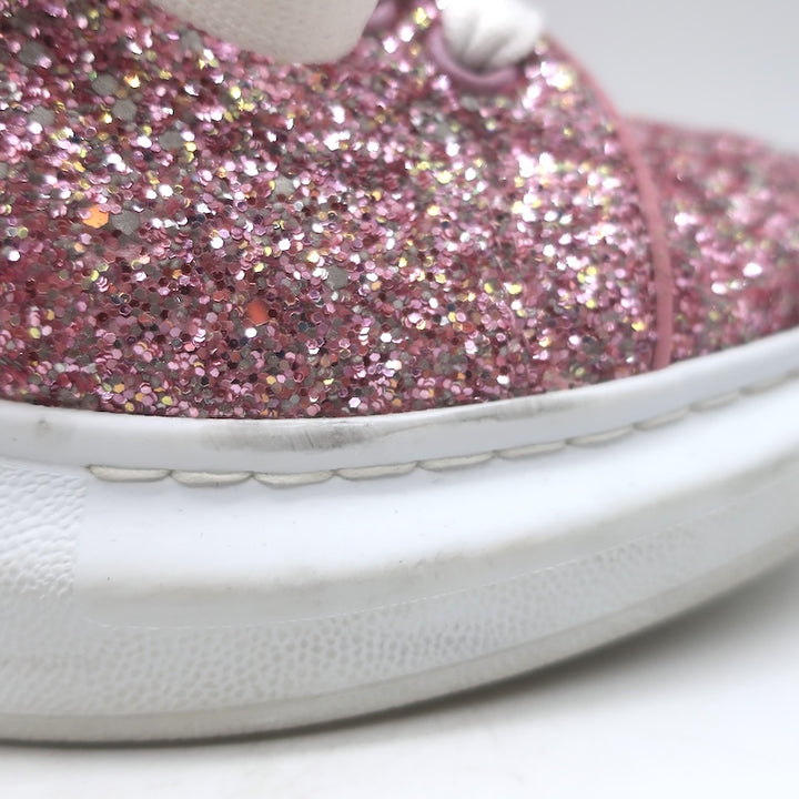 Alexander McQueen Glitter Oversized Sneakers Pink Size 38