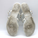 Valentino Rockstud Jelly Sandals White/Gold Size 38