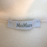 Max Mara Smirne Puff Sleeve Jacket Cream Wool Size 8