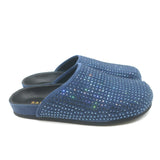 Sandro Elypsee Rhinestone-Embellished Clog Mules Blue Suede Size 41 NEW