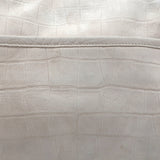 Saint Laurent Niki Medium Croc-Embossed Shoulder Bag Taupe Nubuck