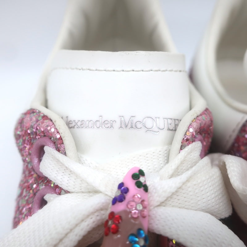 Alexander McQueen Glitter Oversized Sneakers Pink Size 38