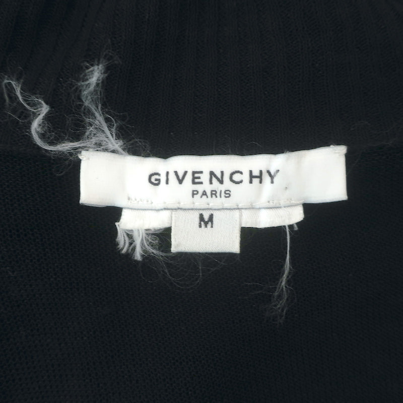 Givenchy Draped-Front Tank Top Black Knit Size Medium