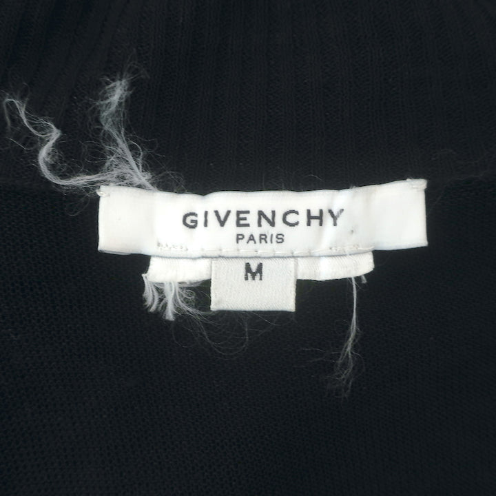 Givenchy Draped-Front Tank Top Black Knit Size Medium