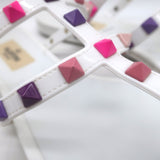 Valentino Rockstud Jelly Sandals White/Multicolor Size 38