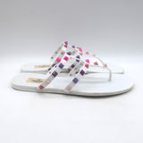 Valentino Rockstud Jelly Sandals White/Multicolor Size 38