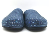 Sandro Elypsee Rhinestone-Embellished Clog Mules Blue Suede Size 41 NEW