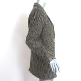ANINE BING Diana Blazer Beige & Black Fishbone Tweed Size Medium