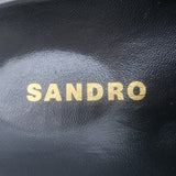 Sandro Elypsee Rhinestone-Embellished Clog Mules Blue Suede Size 41 NEW