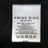 ANINE BING Diana Blazer Beige & Black Fishbone Tweed Size Medium