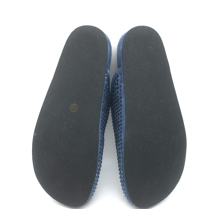 Sandro Elypsee Rhinestone-Embellished Clog Mules Blue Suede Size 41 NEW