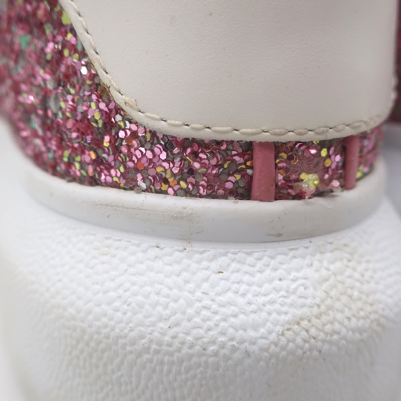 Alexander McQueen Glitter Oversized Sneakers Pink Size 38