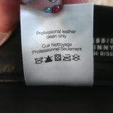 Veronica Beard Debbie Lamb Leather Button-Fly Skinny Pants Black Size 25 NEW