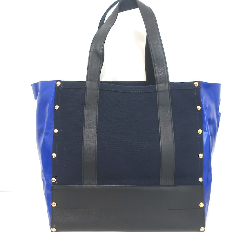 Sacai Tote Navy Canvas Large Shoulder Bag