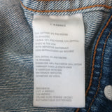 L'Agence Celine Slim Fit Distressed Denim Jacket Blue Size Medium