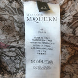 Alexander McQueen Sleeveless Ruffle Blouse Light Pink Floral Print Silk Size 42