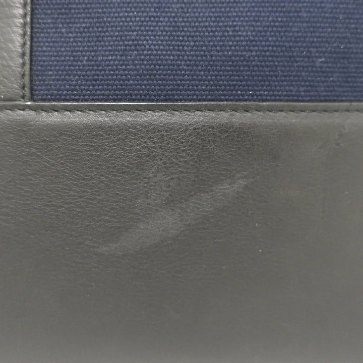 Sacai Tote Navy Canvas Large Shoulder Bag