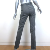 Gucci Tom Ford Herringbone Straight Leg Trousers Gray Wool Size 38