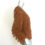 THE GREAT The Fringe Cardigan Bronze Brown Size 3