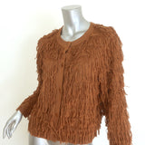 THE GREAT The Fringe Cardigan Bronze Brown Size 3